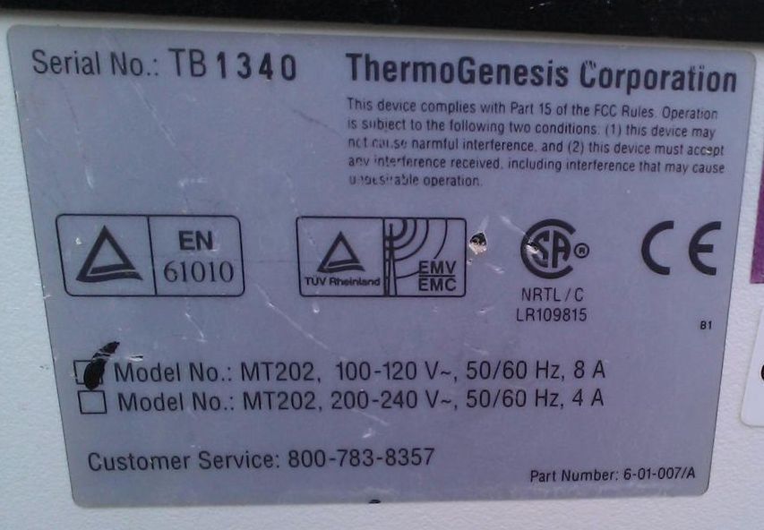 THERMOGENICS MODEL MT202 Plasma Thawer Warm Water Bath Blood Warmer THERAPY (TA)