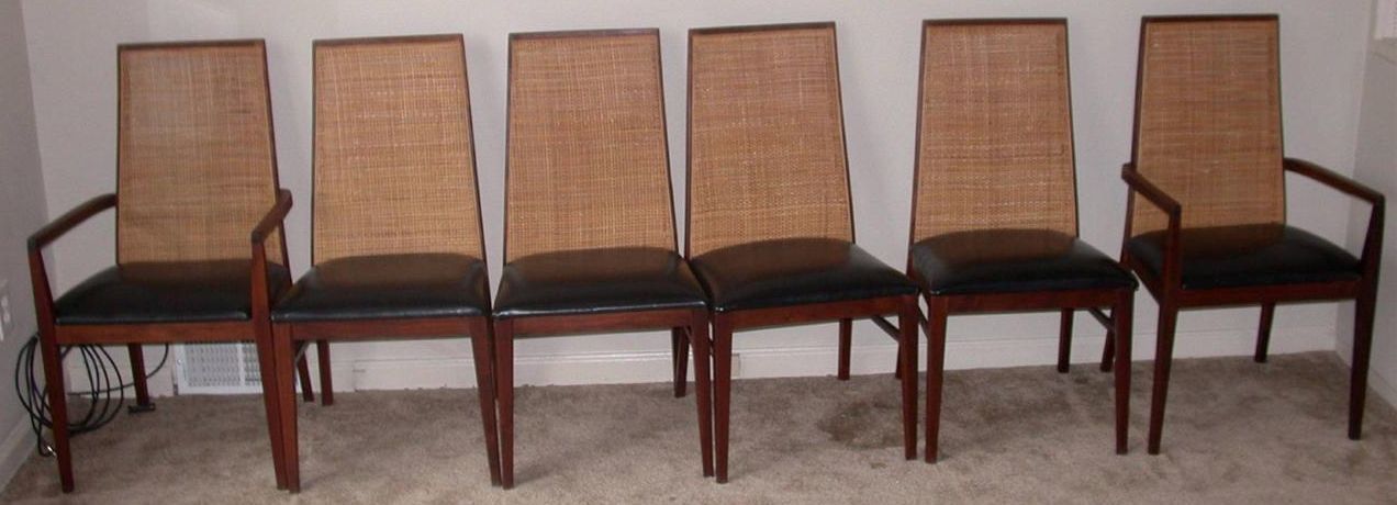 6 MILO BAUGHMAN DILLINGHAM RATTAM CHAIRS MODERN DESIGN