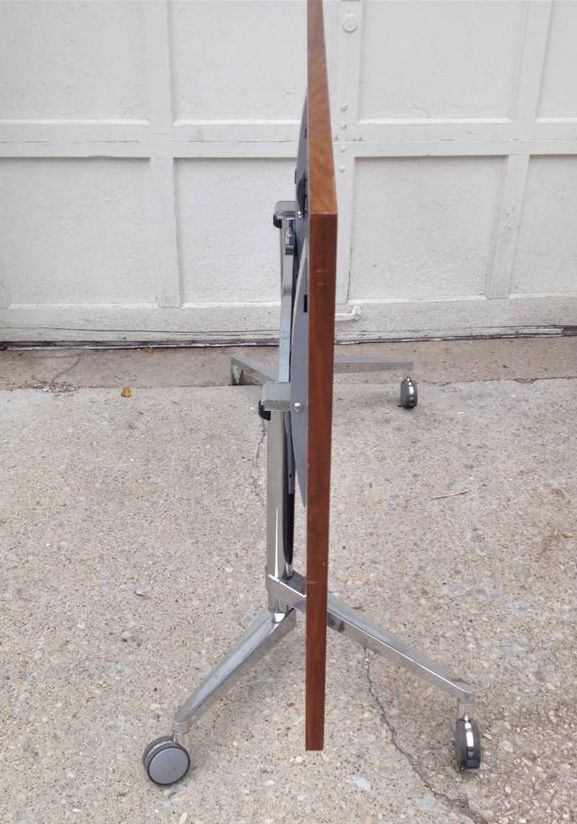 BERNHARDT DESIGN FOLD UP Folding Task TABLE w CASTERS 79wx36dx29h Milo Baughman