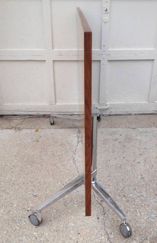 BERNHARDT DESIGN FOLD UP Folding Task TABLE w CASTERS 79wx36dx29h Milo Baughman