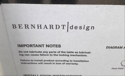 BERNHARDT DESIGN FOLD UP Folding Task TABLE w CASTERS 79wx36dx29h Milo Baughman