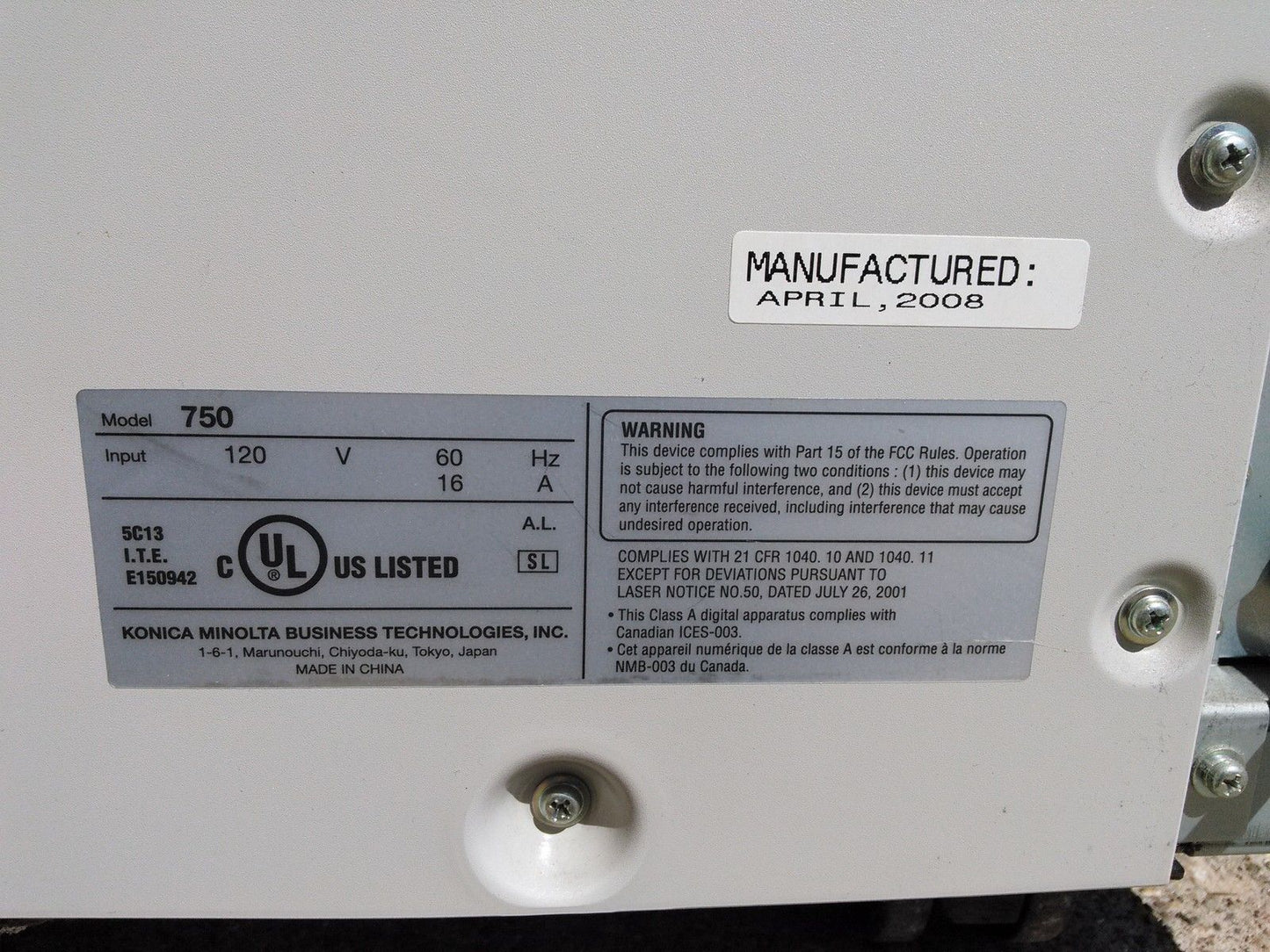 KONICA BIZHUB 750 Black & White DF-604 STAPLING FINISHER PRINT CONTROLLER COPIER