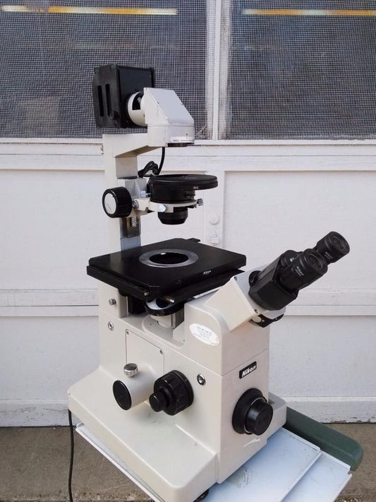 NIKON DIAPHOT PHASE CONTRAST INVERTED MICROSCOPE 20x 10x 4x & Eyepiece