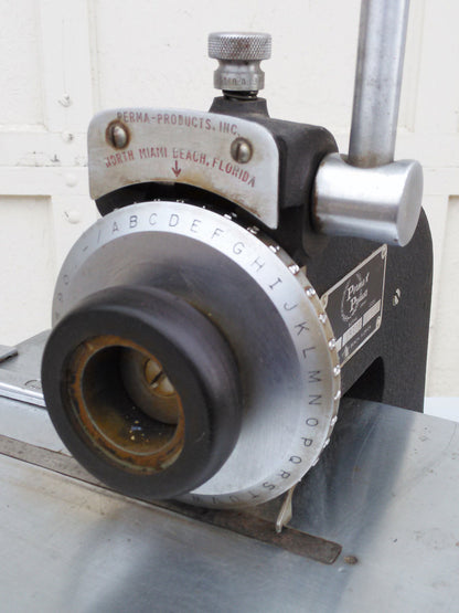 PERMA PRODUCTS MODEL 4 STAMPING METAL STAMPING ID PET TAG DOG ENGRAVING MACHINE