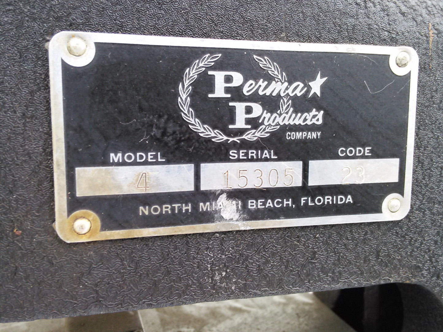 PERMA PRODUCTS MODEL 4 STAMPING METAL STAMPING ID PET TAG DOG ENGRAVING MACHINE