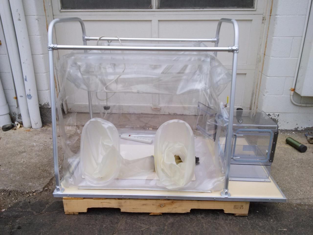 COY LAB VINYL ANAEROBIC CHAMBER GLOVE BOX HOOD L@@K!!!