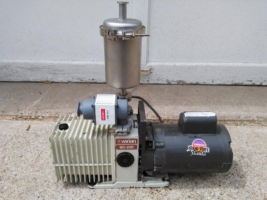 VARIAN SD-200 VACUUM PUMP 1725RPM ½HP 1-Phase SD200 & TWO FILTERs