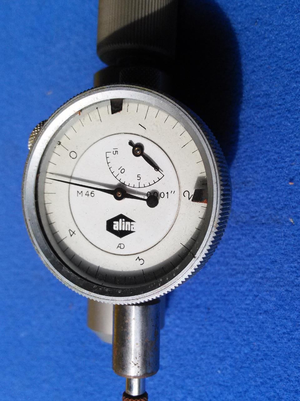 Machinist Tool Alina M46 Compac Geneve Dial Indicator Gauge Micrometer ,0001"