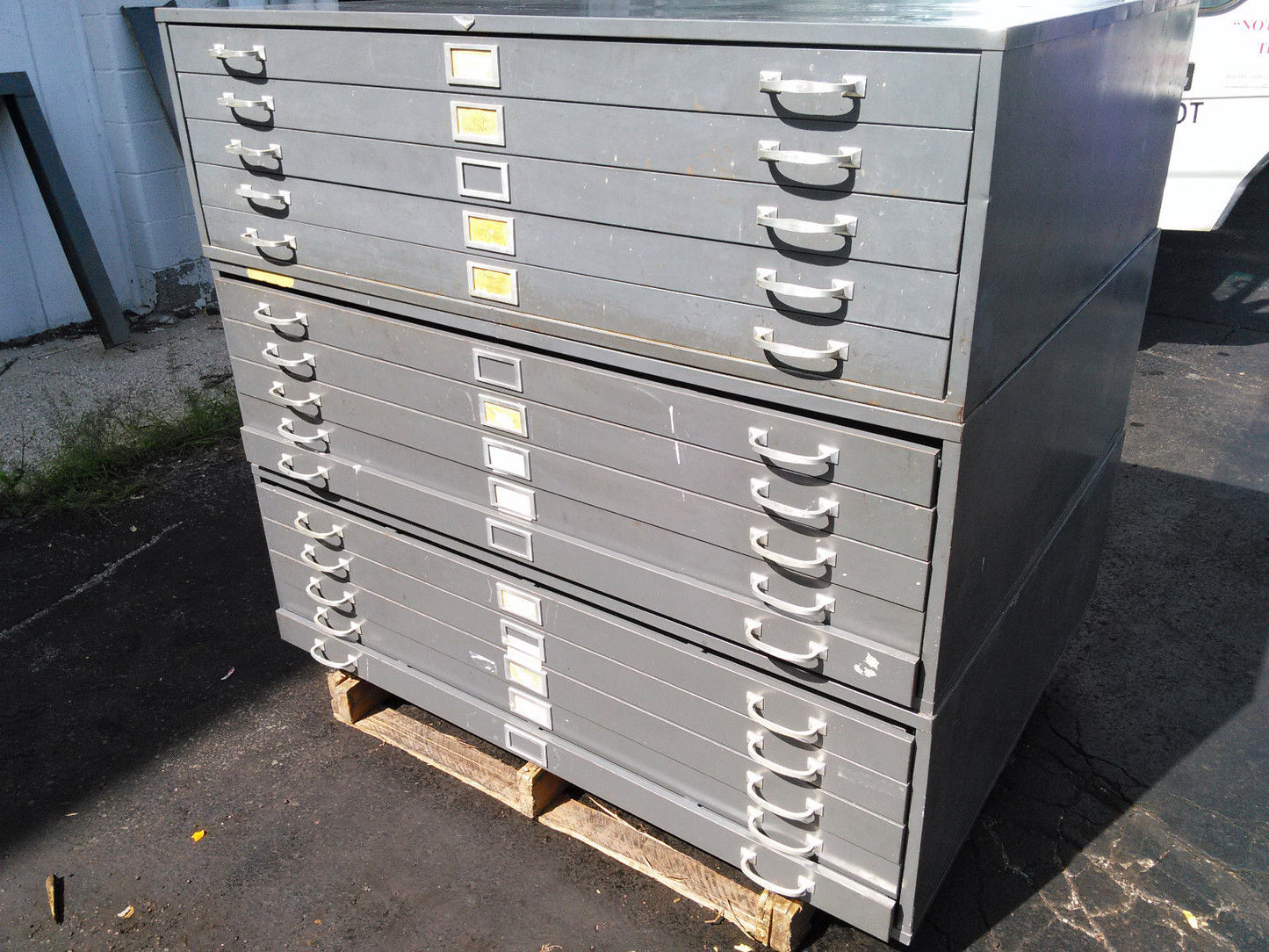15 DRAWER METAL MAP FILE BLUEPRINT ART SUPPLY CABINET BEAUTY BASE 53 x 41 x 55