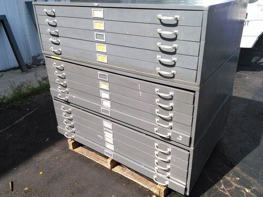 15 DRAWER METAL MAP FILE BLUEPRINT ART SUPPLY CABINET BEAUTY BASE 53 x 41 x 55