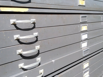 15 DRAWER METAL MAP FILE BLUEPRINT ART SUPPLY CABINET BEAUTY BASE 53 x 41 x 55
