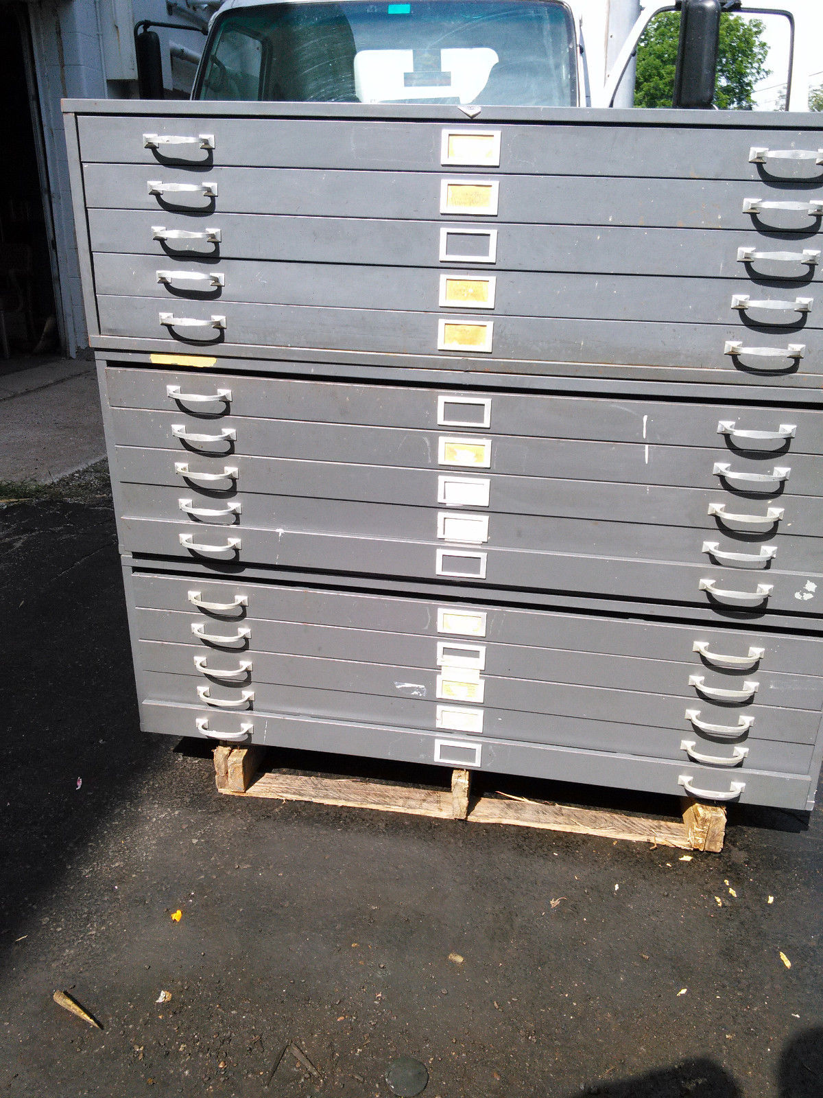15 DRAWER METAL MAP FILE BLUEPRINT ART SUPPLY CABINET BEAUTY BASE 53 x 41 x 55