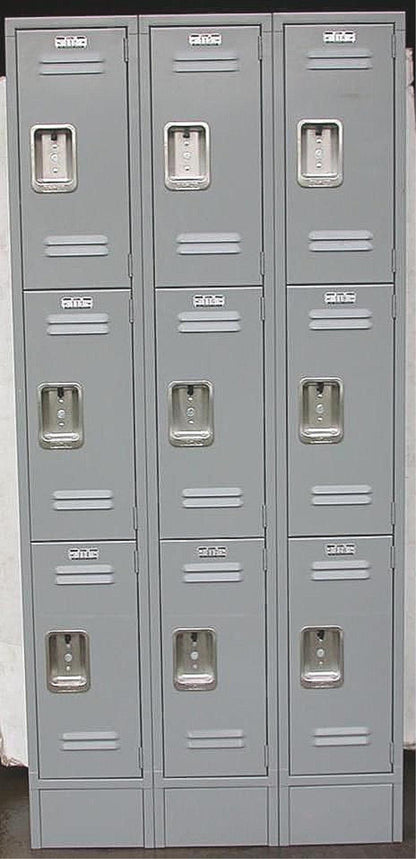 LYON 9 DOOR LOCKER SECURITY SYSTEM 3 Tier Box 36 W x18" D x 78" H FREE SHIPPING