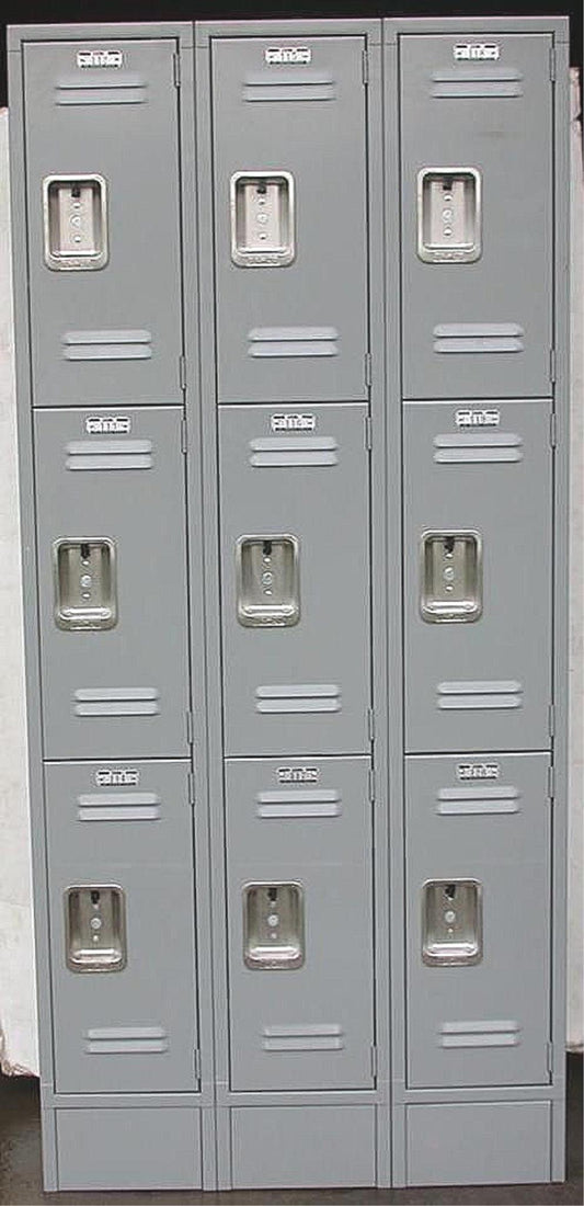 LYON 9 DOOR LOCKER SECURITY SYSTEM 3 Tier Box 36 W x18" D x 78" H FREE SHIPPING
