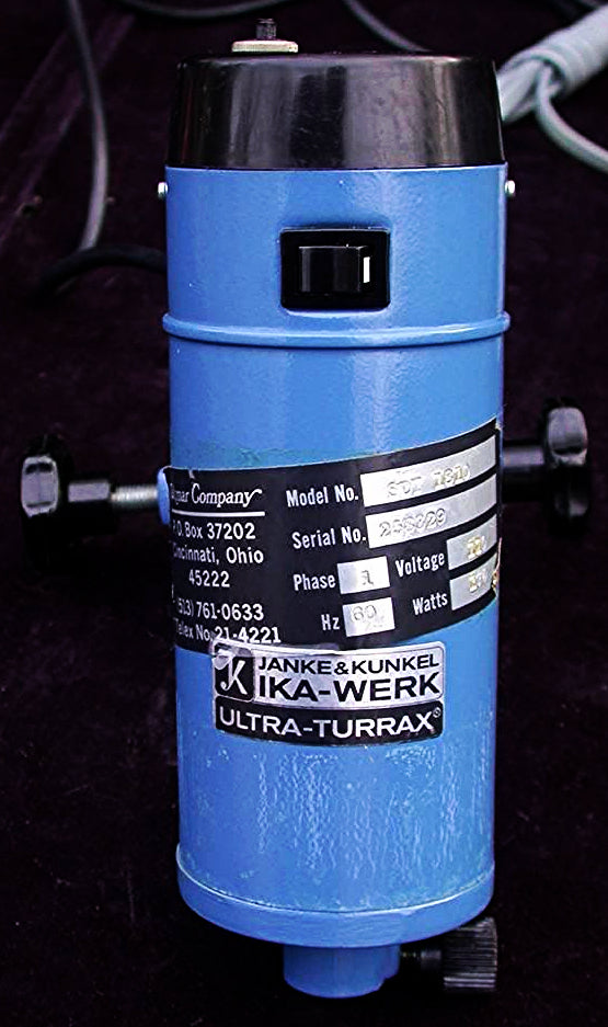 JANKE & KUNKEL IKA WERK ULTRA TURRAX SDT 1810 TEKMAR TISSUMIZER HOMOGENIZER