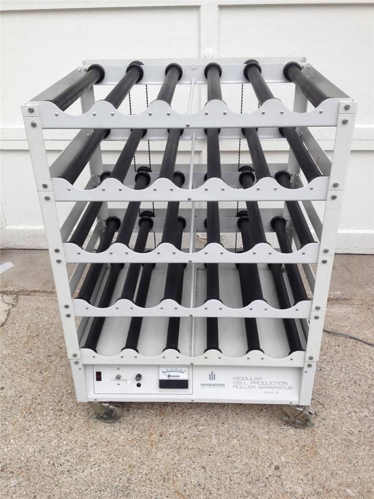 BELLCO 5 Deck 30 BOTTLE MODULAR CELL PRODUCTION JAR ROLLER APPARATUS MODEL III