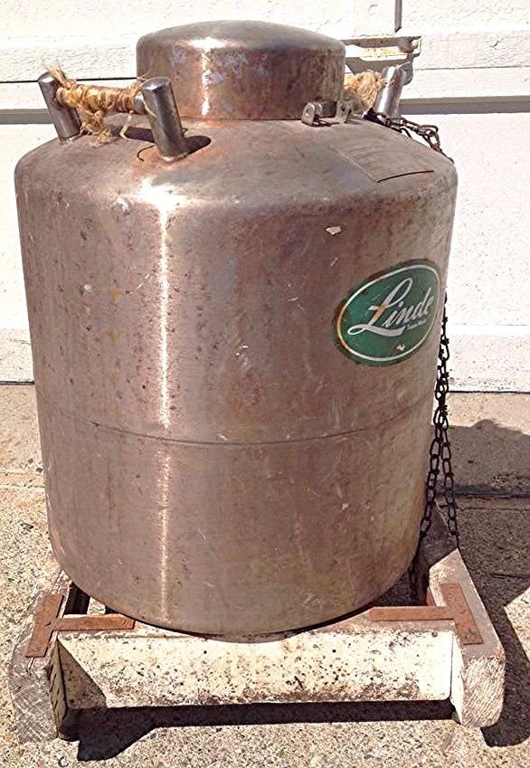 LINDE CRYO 25 Liter TANK LNR-258 LIQUID NITROGEN REFRIGERATOR CRYOGENIC LOCK