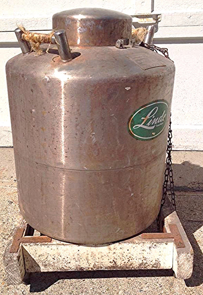 LINDE CRYO 25 Liter TANK LNR-258 LIQUID NITROGEN REFRIGERATOR CRYOGENIC LOCK