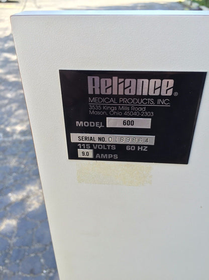 RELIANCE MODEL 600 Medical Cabinet Storage Vehicle GAST ROA-P135-AA  ROA-V136-AA