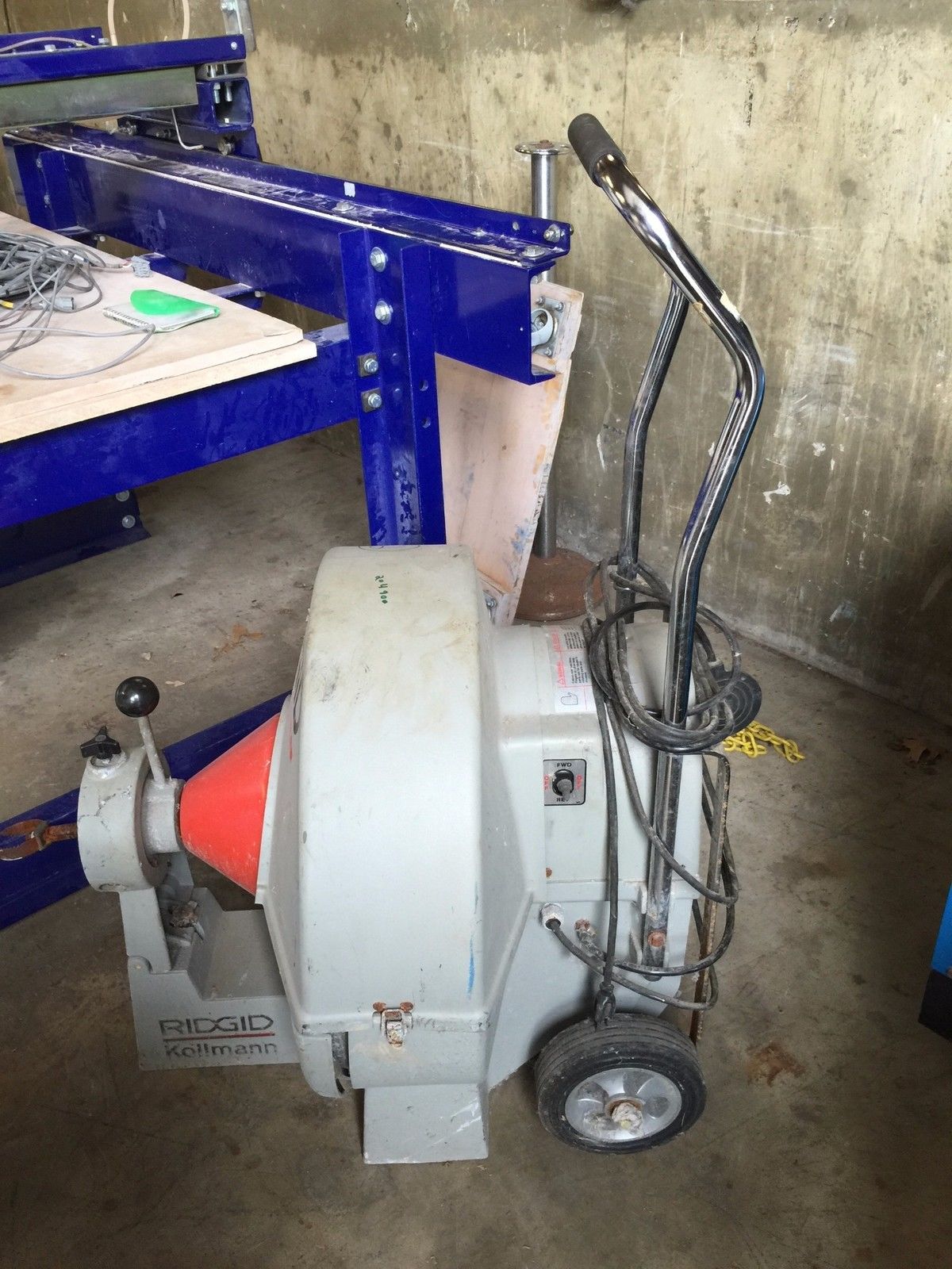 RIDGID KOLLMAN K6800 POWER DRAIN MAIN LINE DRUM SNAKE CLEANER 60 Foot Cable 3/4"