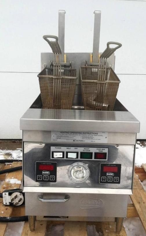 KEATING TS DIGITAL BASKET LIFT ELECTRIC COMMERCIAL DEEP FRYER 2 TRAY INSTANT REC