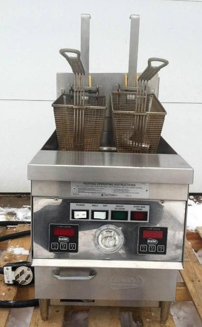 KEATING TS DIGITAL BASKET LIFT ELECTRIC COMMERCIAL DEEP FRYER 2 TRAY INSTANT REC