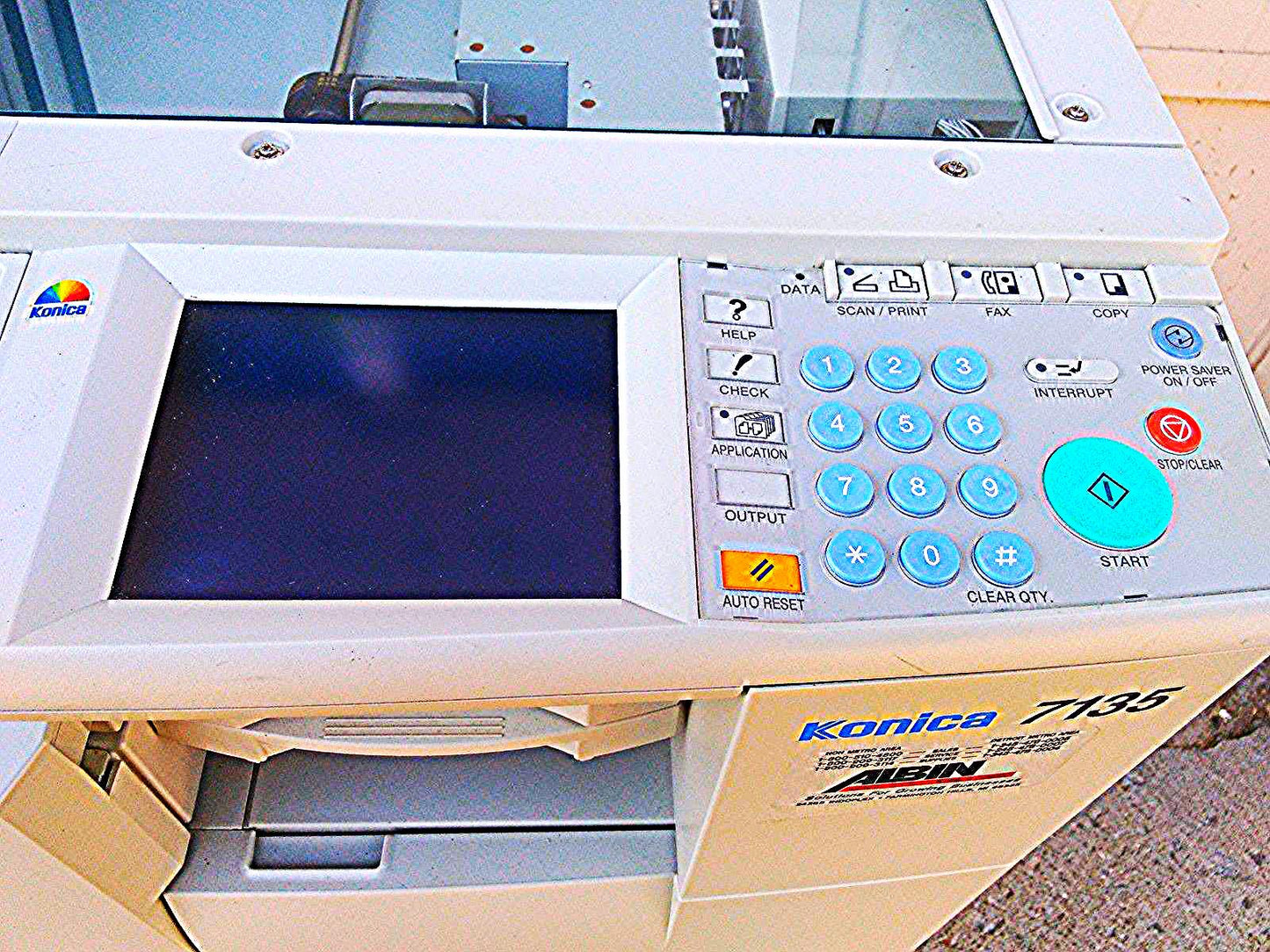 KONICA MINOLTA 7135 BIZHUB WORKGROUP DOCUMENT SYSTEM COLOR COPIER POLYMERIZED