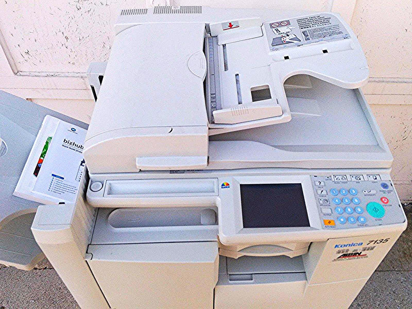 KONICA MINOLTA 7135 BIZHUB WORKGROUP DOCUMENT SYSTEM COLOR COPIER POLYMERIZED