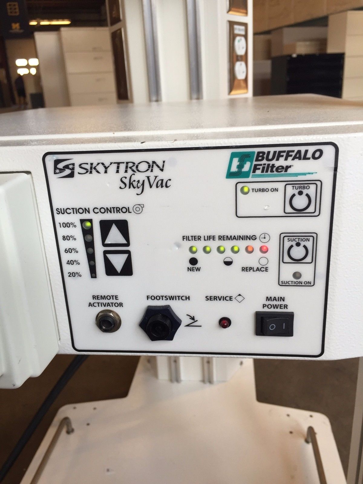 BUFFALO FILTER SKYTRON SMOKE PLUME EVACUATION SKYTRON SKY VAC CART