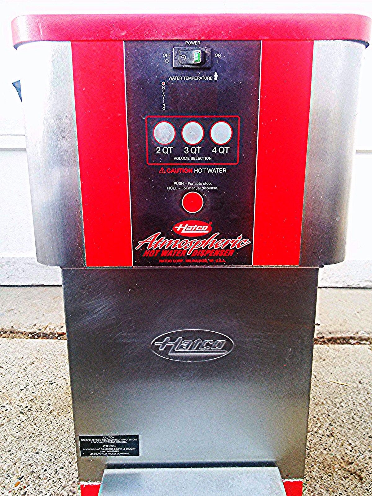 HATCO AWD-12 ATMOSPHERIC HOT WATER DISPENSER 12 GALLON 5000 WATT FREE SHIPPING