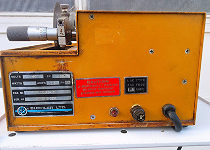 BUEHLER ISOMET 11-1180 LOW SPEED DIAMOND SAW with BLADE WATCH VIDEO IT WORKING