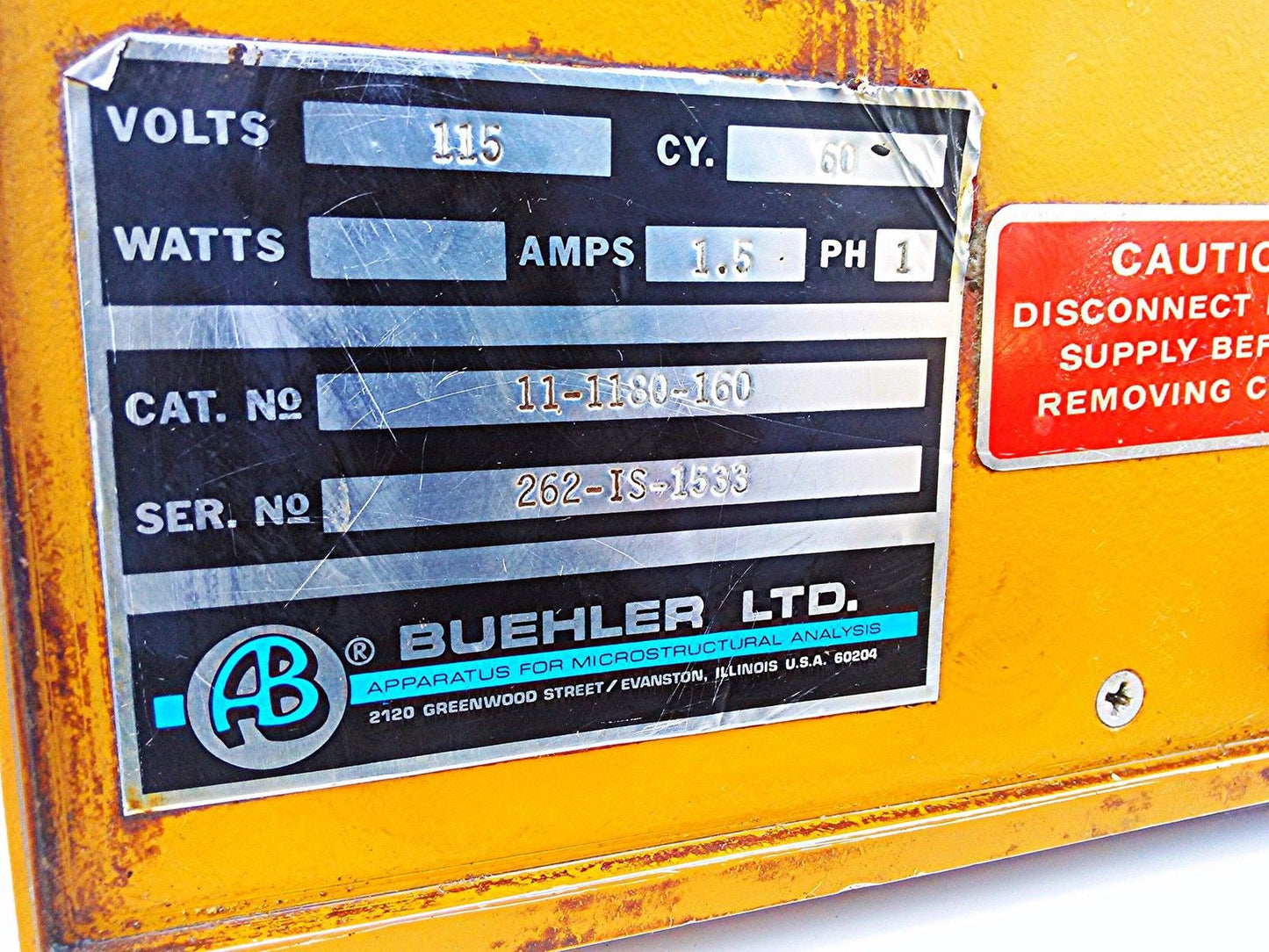 BUEHLER ISOMET 11-1180 LOW SPEED DIAMOND SAW with BLADE WATCH VIDEO IT WORKING