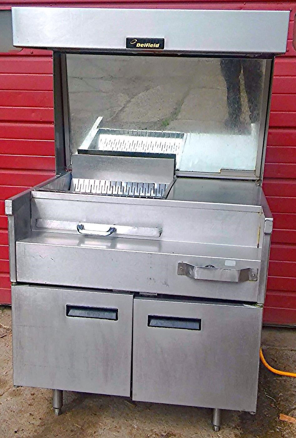 DELFIELD FRY DRAIN HOLDING DISPLAY HEAT LAMP WARMER DUMP STATION GLEAM CABINET