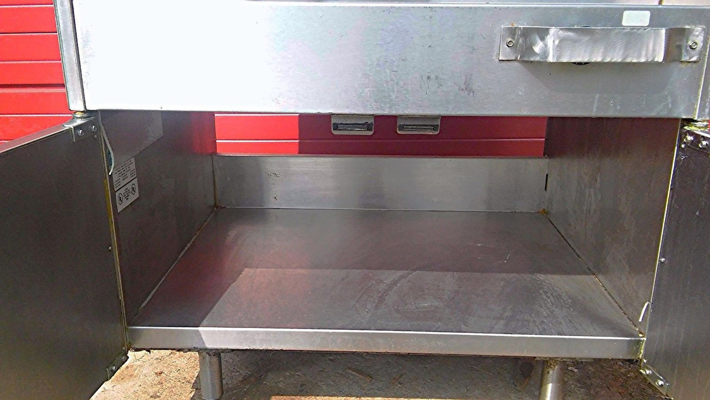 DELFIELD FRY DRAIN HOLDING DISPLAY HEAT LAMP WARMER DUMP STATION GLEAM CABINET