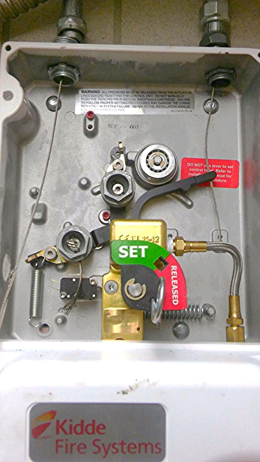 KIDDE WHDR WET CHEMICAL FIRE SYSTEM WHDR-260 WHDR-600 CYLINDER KITCHEN HOOD