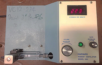 HARVARD RODENT VENTILATOR 683 0 - 1.0 cc WATCH VIDEO UNIT WORKING 100% PERFECT