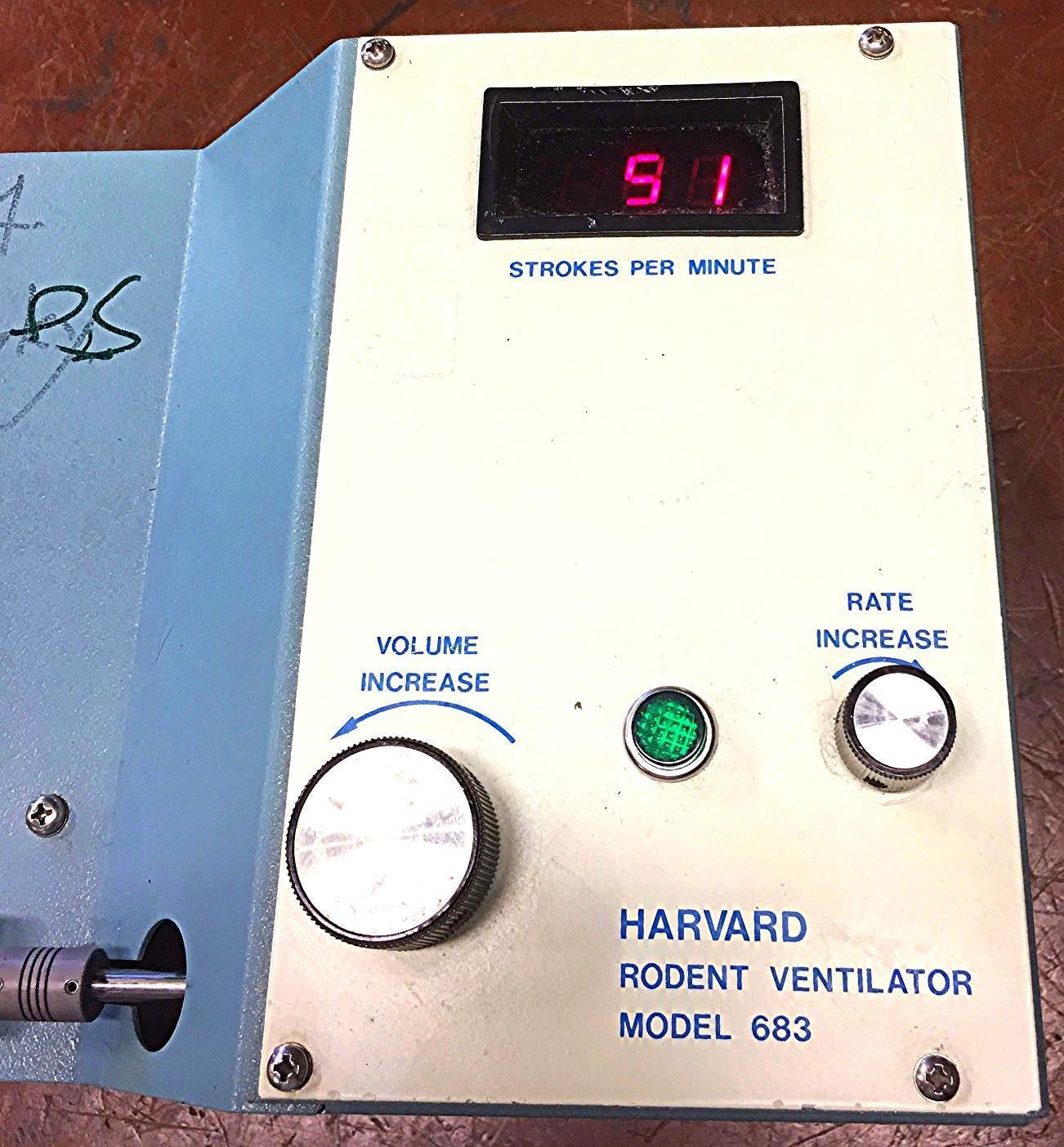 HARVARD RODENT VENTILATOR 683 0 - 1.0 cc WATCH VIDEO UNIT WORKING 100% PERFECT