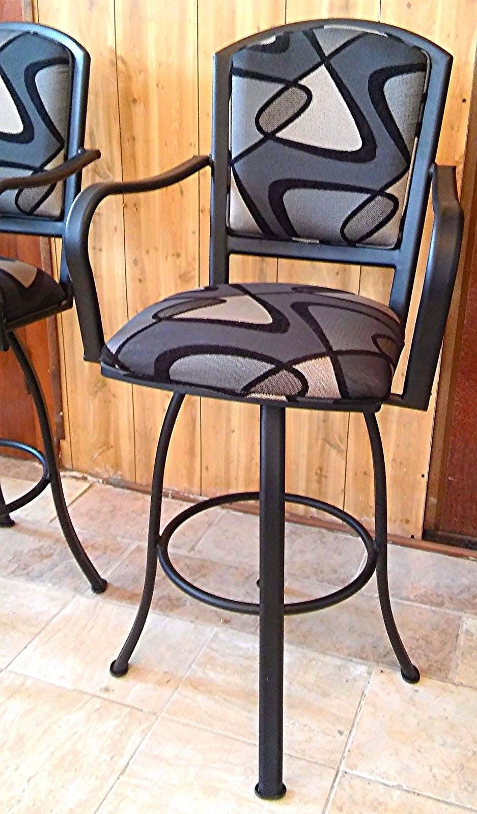 PAIR TEMPO TRENDLER SWIVEL STOOLs HIGH STOOLS TOP STUDIO DESIGN BAR HOME OFFICE