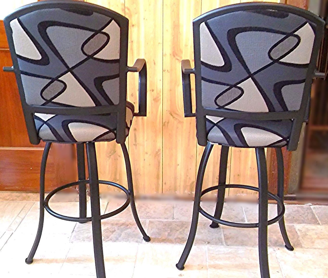 PAIR TEMPO TRENDLER SWIVEL STOOLs HIGH STOOLS TOP STUDIO DESIGN BAR HOME OFFICE