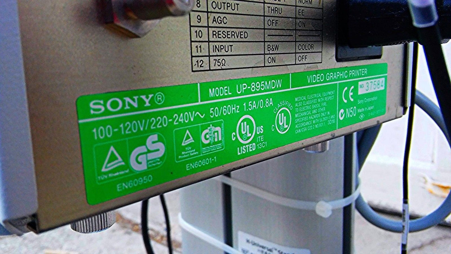 SONOSITE CART H-UNIVERSAL STAND CART MONITOR SONY UP-895MDW PRINTER & MINI-DOCK