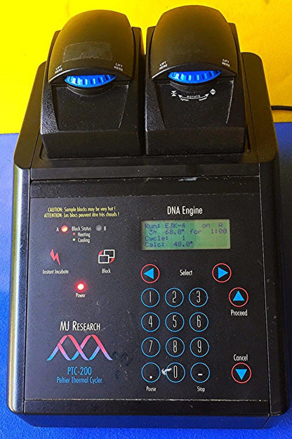 MJ RESEARCH PTC-200 30/30 DUAL ALPHA BLOCKS Holds 60 x 0.5ml tubes WATCH VIDEO