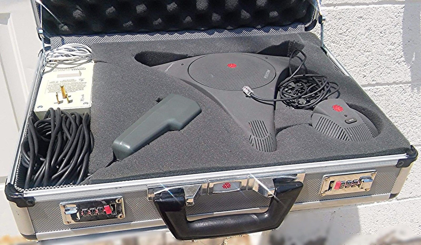 POLYCOM SOUNDSTATION EX H4170C CONFERENCE PHONE & CASE GUARANTEED WORK FREE SHIP