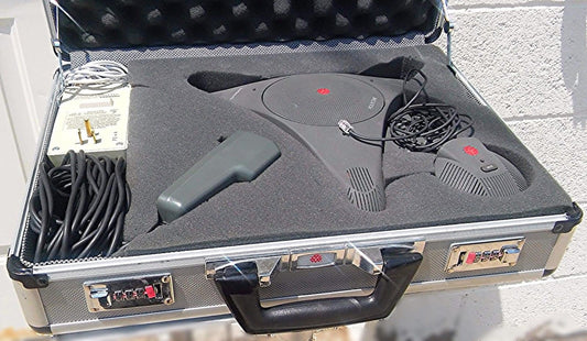 POLYCOM SOUNDSTATION EX H4170C CONFERENCE PHONE & CASE GUARANTEED WORK FREE SHIP