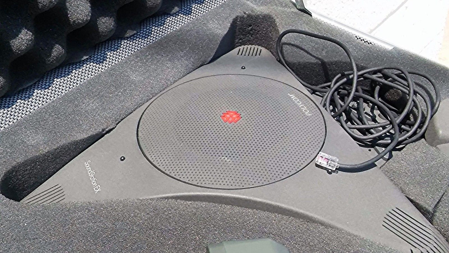 POLYCOM SOUNDSTATION EX H4170C CONFERENCE PHONE & CASE GUARANTEED WORK FREE SHIP