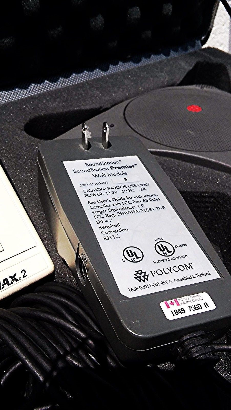 POLYCOM SOUNDSTATION EX H4170C CONFERENCE PHONE & CASE GUARANTEED WORK FREE SHIP