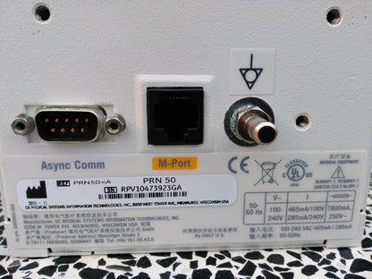 GE MARQUETTE PRN 50 DIGITAL RECORDER WRITER PRINTER DASH MONITOR with M PORT