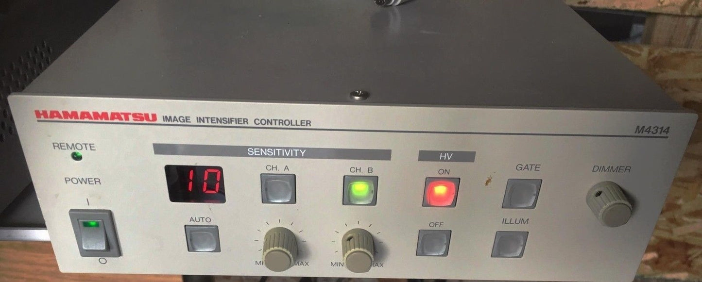 HAMAMATSU IMAGE INTENSIFIER M4314 CCD C2400 CAMERA SPECIMEN CHAMBER C5510 SYSTEM