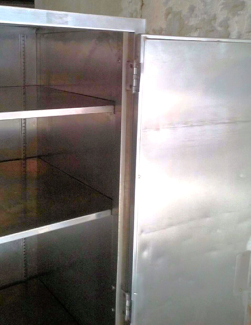 VINTAGE RARE HEAVY GAUGE STAINLESS STEEL CABINET 5Shelf Wheels 65x24x36 FREESHIP