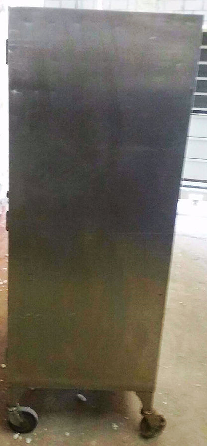 VINTAGE RARE HEAVY GAUGE STAINLESS STEEL CABINET 5Shelf Wheels 65x24x36 FREESHIP