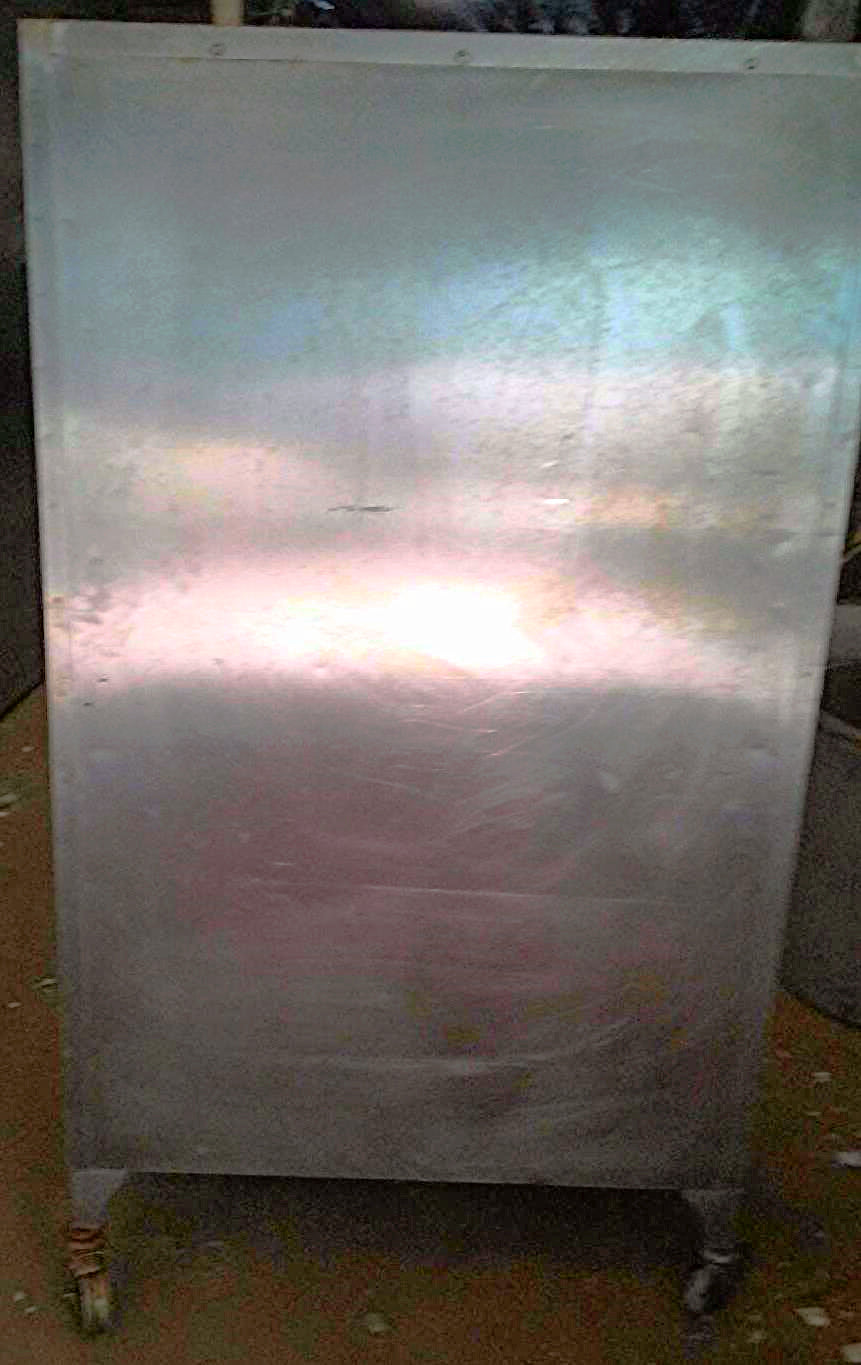 VINTAGE RARE HEAVY GAUGE STAINLESS STEEL CABINET 5Shelf Wheels 65x24x36 FREESHIP